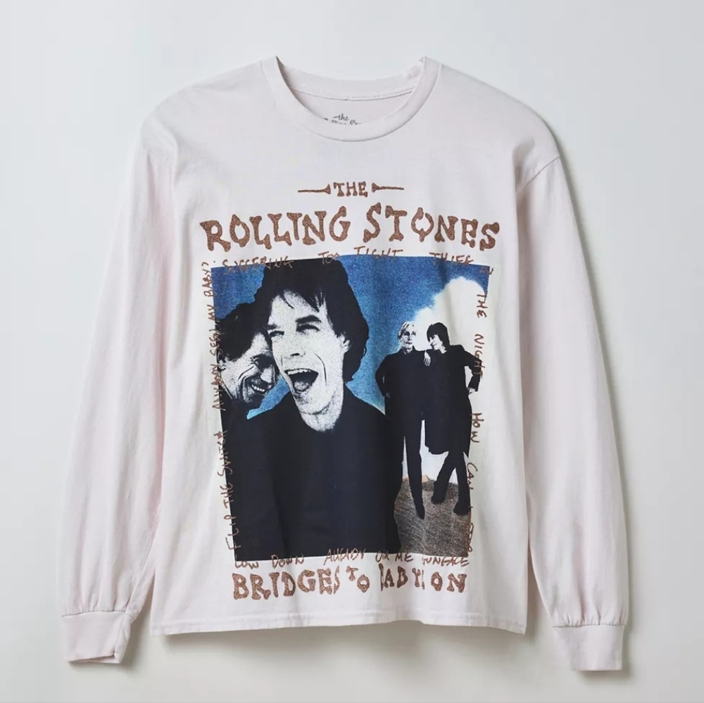 ❣️🪷NWT Urban Outfitters Rolling Stones Bridges To Babylon Graphic Long Sleeve M